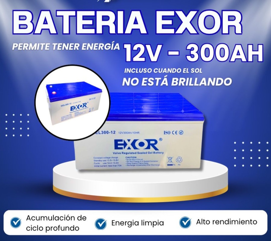 BATERÍA GEL EXOR 12V 300AH