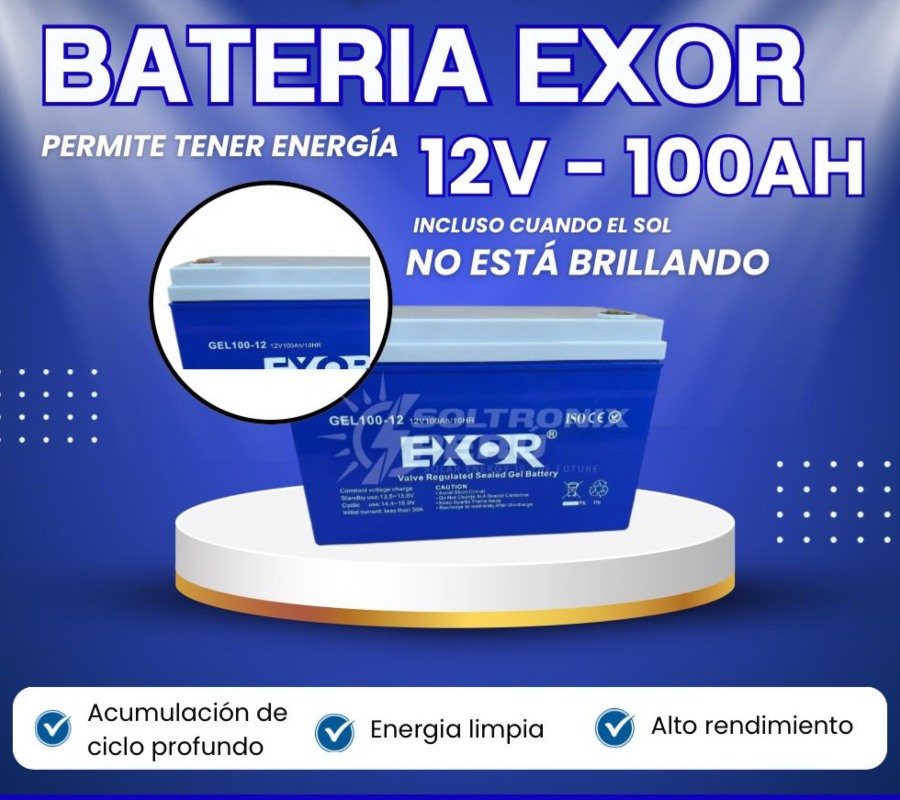 BATERÍA GEL EXOR 12V 100AH